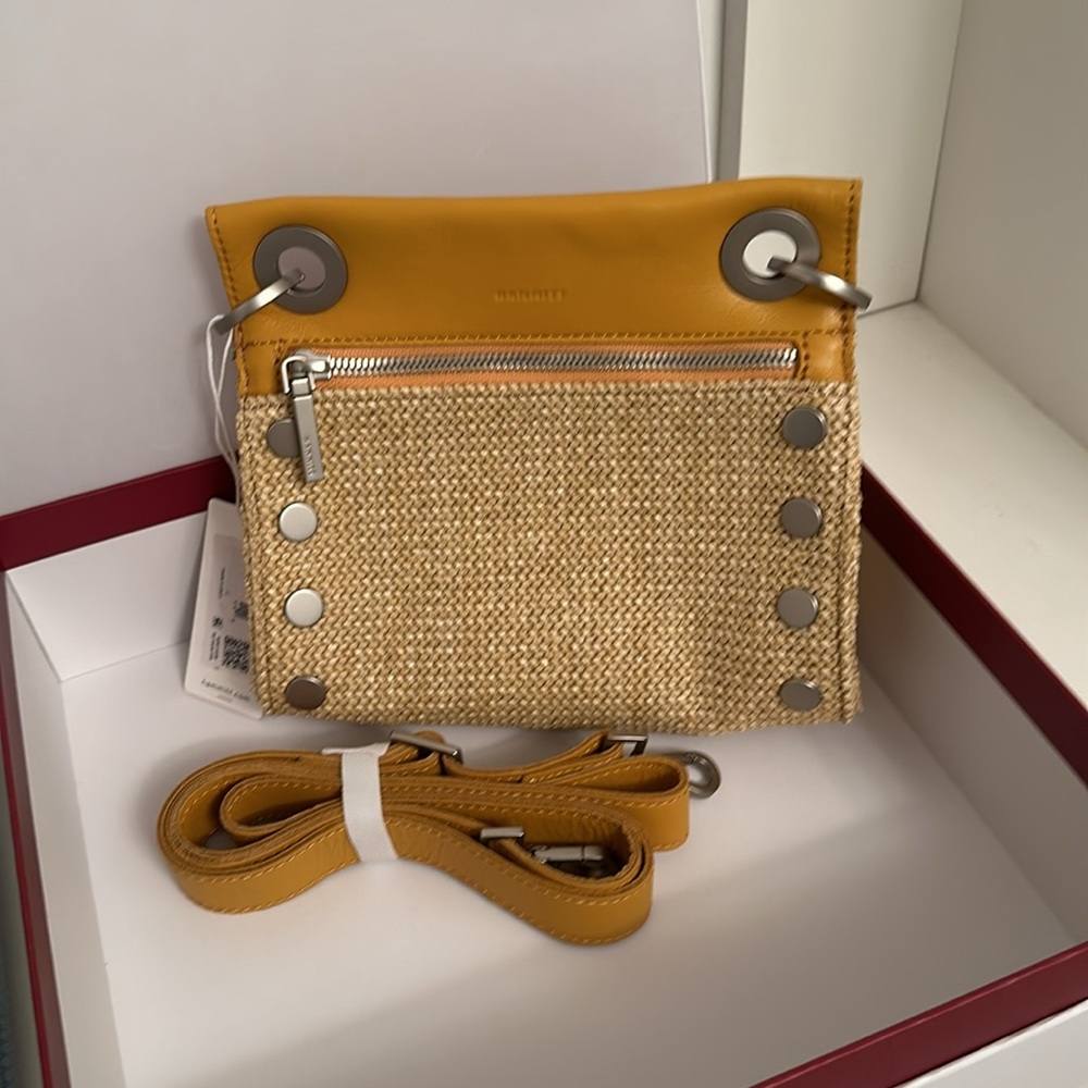 NWT Hammitt Tony Small in Chanterelle Raffia